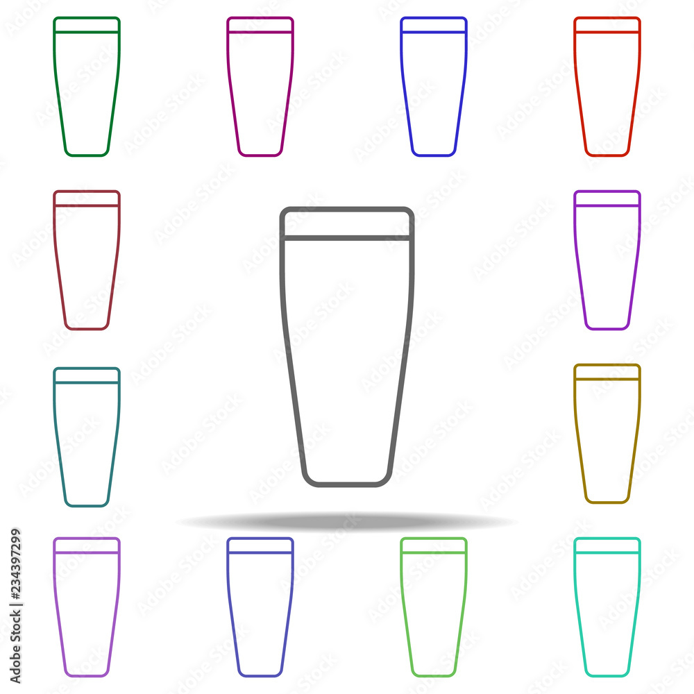 Poster glass outline icon. elements of restaurant in multi color style icons. simple icon for websites, web