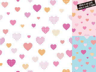 pattern swatch, Hearts  made of polka dots.