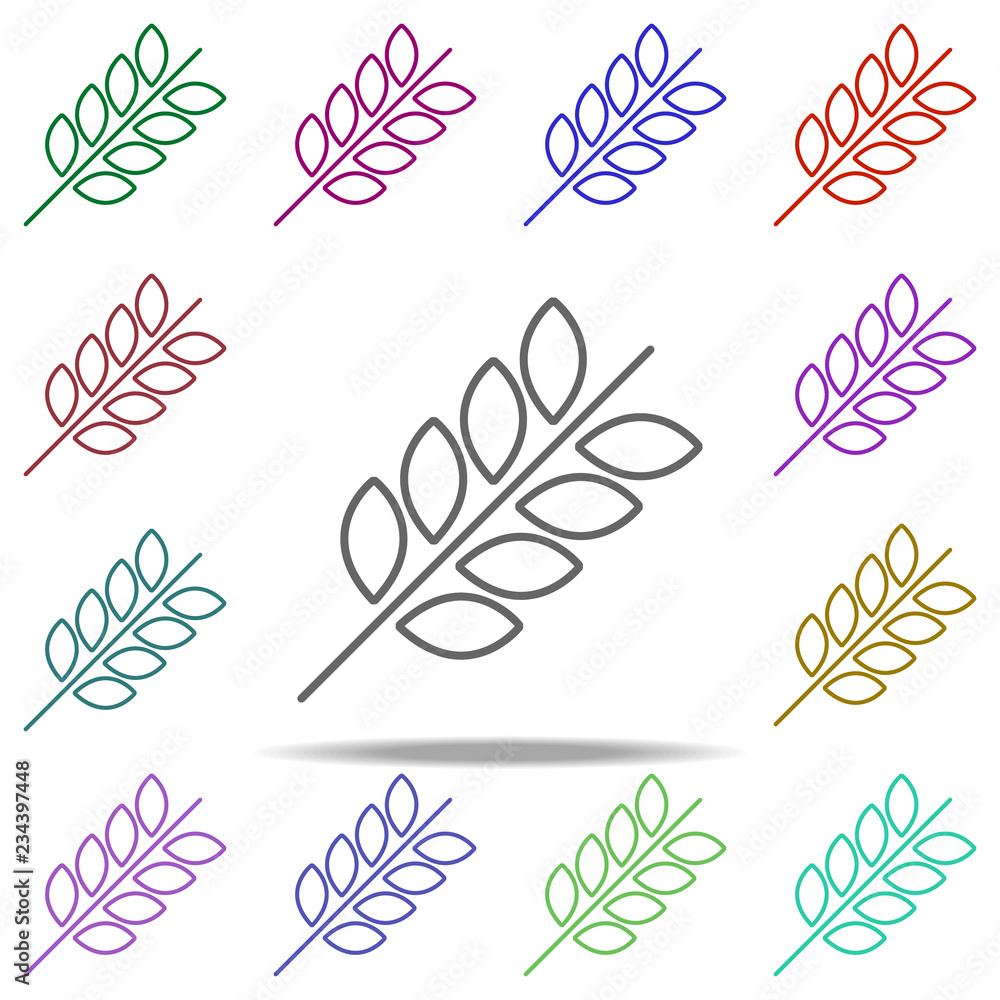 Poster ear outline icon. elements of restaurant in multi color style icons. simple icon for websites, web d