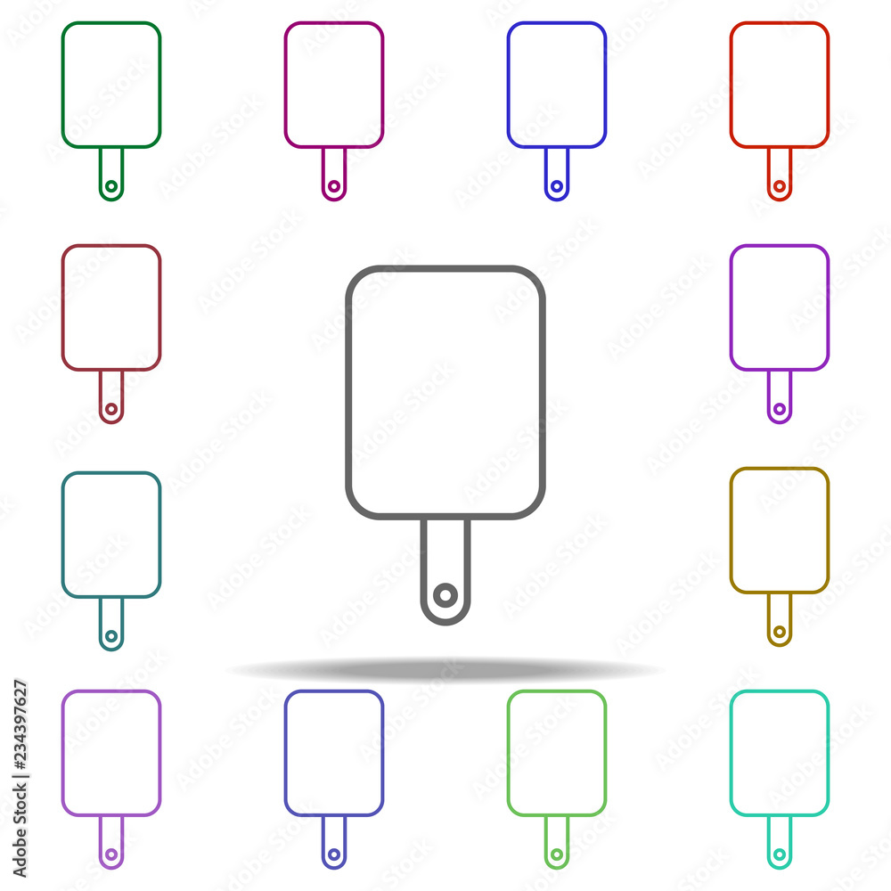Poster cutting board outline icon. elements of restaurant in multi color style icons. simple icon for websi