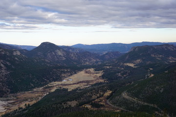 Naklejka premium aerial view of mountains