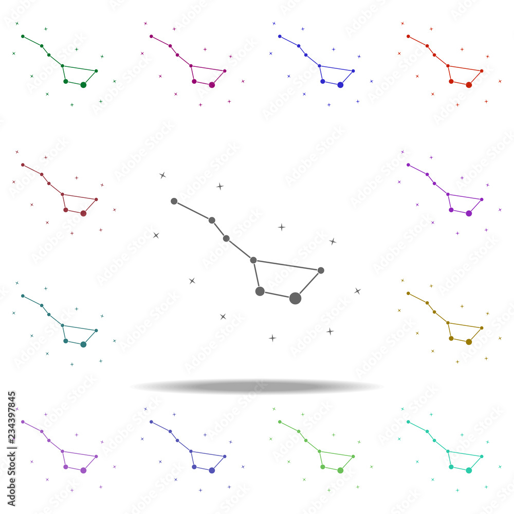 Poster constellation icon. elements of space in multi color style icons. simple icon for websites, web desi