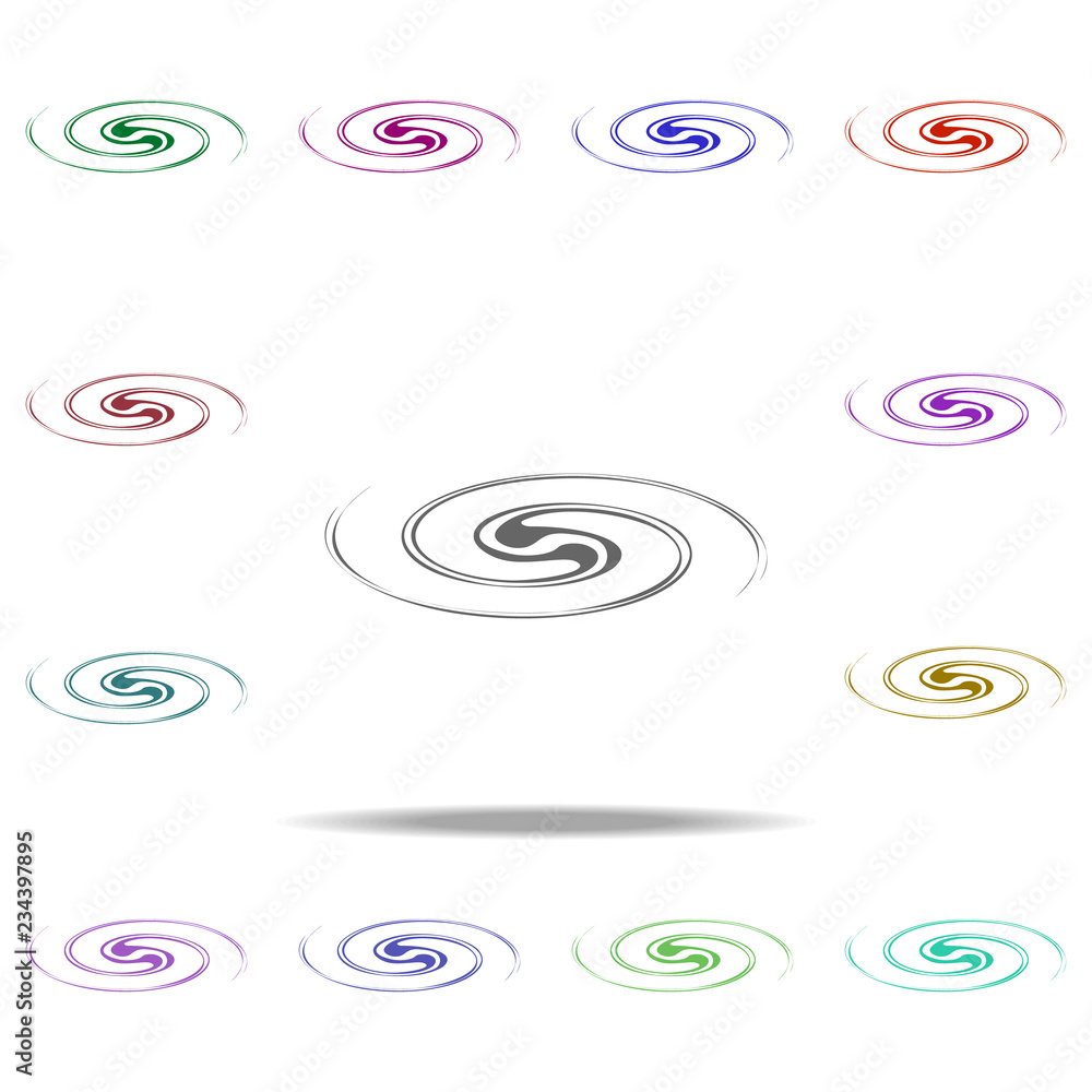Poster galaxy icon. elements of space in multi color style icons. simple icon for websites, web design, mob