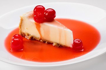 Cheesecake with cherry