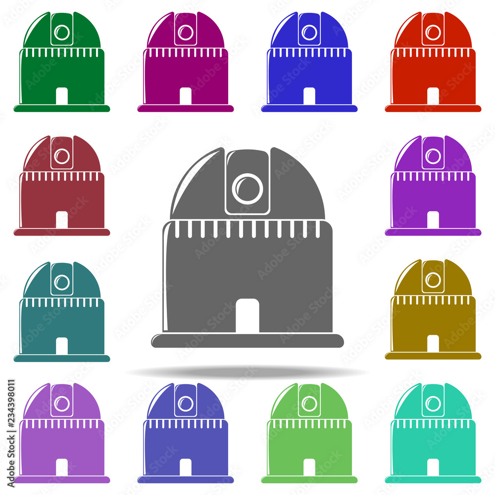 Poster observatory icon. elements of space in multi color style icons. simple icon for websites, web design