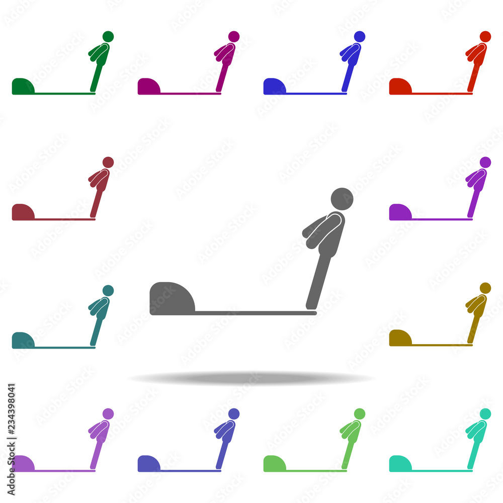 Poster swimmer diving icon. elements of sport in multi color style icons. simple icon for websites, web des