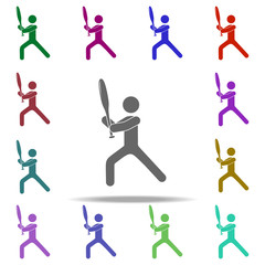 baseball player icon. Elements of Sport in multi color style icons. Simple icon for websites, web design, mobile app, info graphics