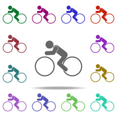 cyclist icon. Elements of Sport in multi color style icons. Simple icon for websites, web design, mobile app, info graphics