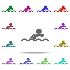 swimmer icon. Elements of Sport in multi color style icons. Simple icon for websites, web design, mobile app, info graphics