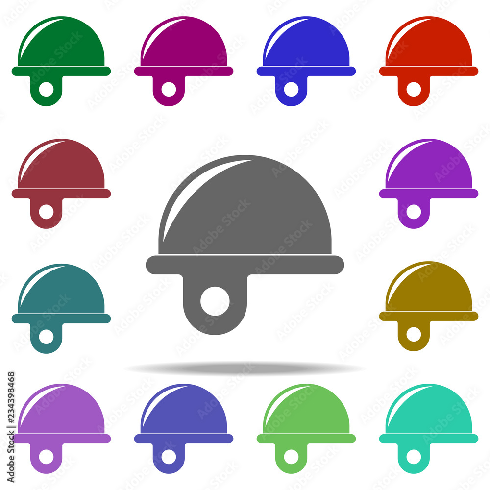 Poster helmet icon. elements of sport in multi color style icons. simple icon for websites, web design, mob