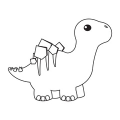 Cute cartoon dinosaur