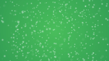 Christmas snow storm background green