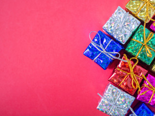 Small colorful gift boxes