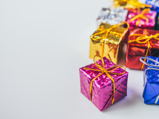 Small colorful gift boxes