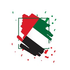 UAE Brush Logo Vector Template Design Illustration