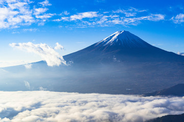 Fototapeta na wymiar 新道峠より雲海と富士山