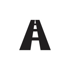 letter a street design logo vector