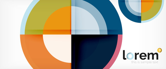 Obraz premium Circle abstract background, geometric modern design template