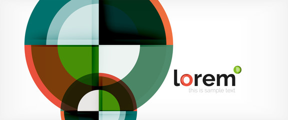 Fototapeta premium Circle abstract background, geometric modern design template