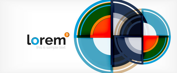 Circle abstract background, geometric modern design template