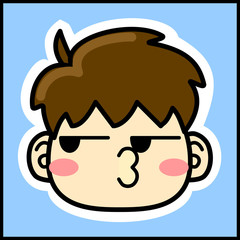 かわいい　男の子　顔　表情　アイコン