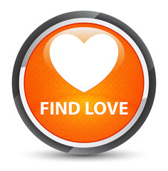 Find love galaxy orange round button