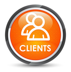 Clients (group icon) galaxy orange round button