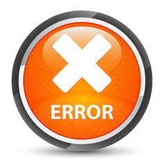 Error (cancel icon) galaxy orange round button