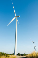 Wind generator farming in dreen world energy concept