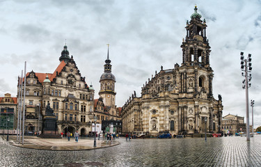 Fototapeta na wymiar The amazing city of Dresden in Germany. European historical center and splendor. 