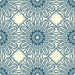 Design of a Geometric Flower seamless Pattern. vector. for wallpaper, flyer, book, brochure.
