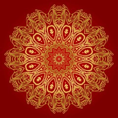 Round pattern flower mandala. circle floral ornament. Legend decorative vector illustration