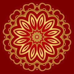 Modern floral vector ornaments. Decorative flower mandala. vector illustration.