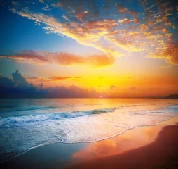 Gardinen Sonnenuntergang und Meer © Alexander Ozerov