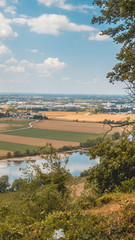 Fototapeta na wymiar Smartphone HD wallpaper of beautiful view at the Bogenberg - Bavaria - Germany