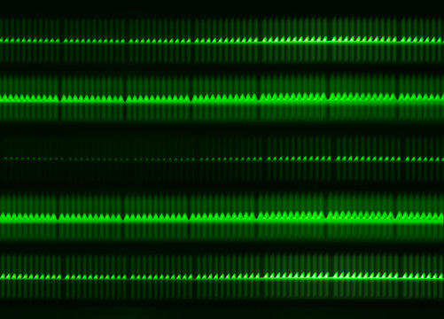 Green terminal oscillograph illustration background