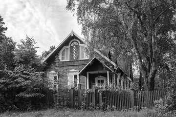 Beautiful suburban wooden house