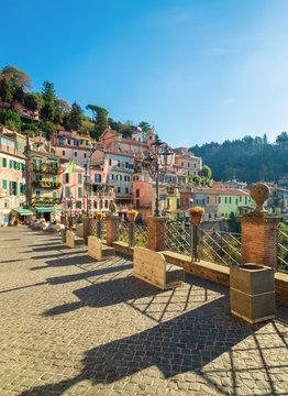 Nemi (Italy) - A nice little town in the metropolitan city of Rome, on the hill overlooking the Lake Nemi, a volcanic crater lake. Here a view of historic center.