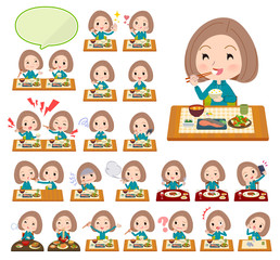 Bob hair women Sportswear_Meal