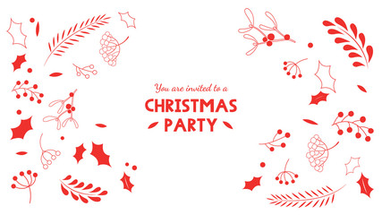 christmas party promotion advertising banner poster template