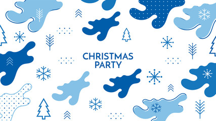 Fototapeta premium christmas party promotion advertising banner poster template
