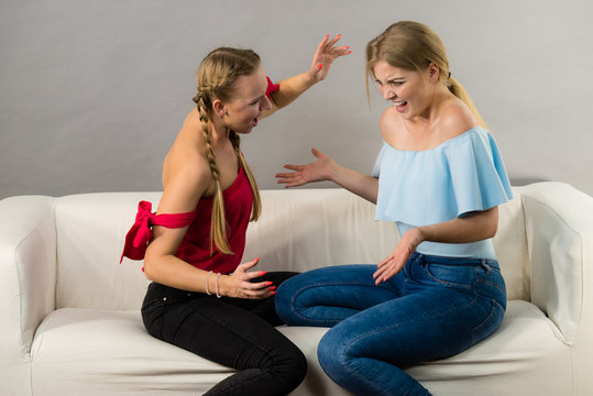 Two women having bad discussion