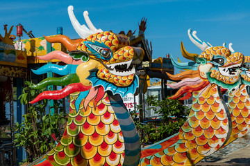 Traditional Dragon Boat on the Perfume River in Hue, Vietnam