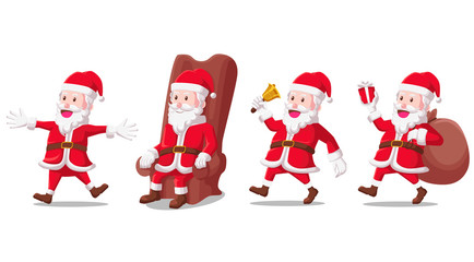 Santa Claus activity for Christmas element. vector illustration. cartoon style
