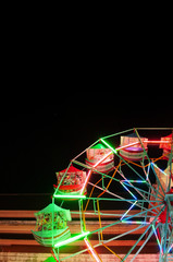 Colorful ferris wheel at Loy Krathong festival in Chiang Mai, Thailand