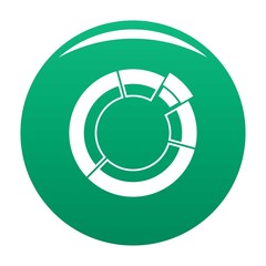 Naklejka premium Circle chart icon. Simple illustration of circle chart vector icon for any any design green