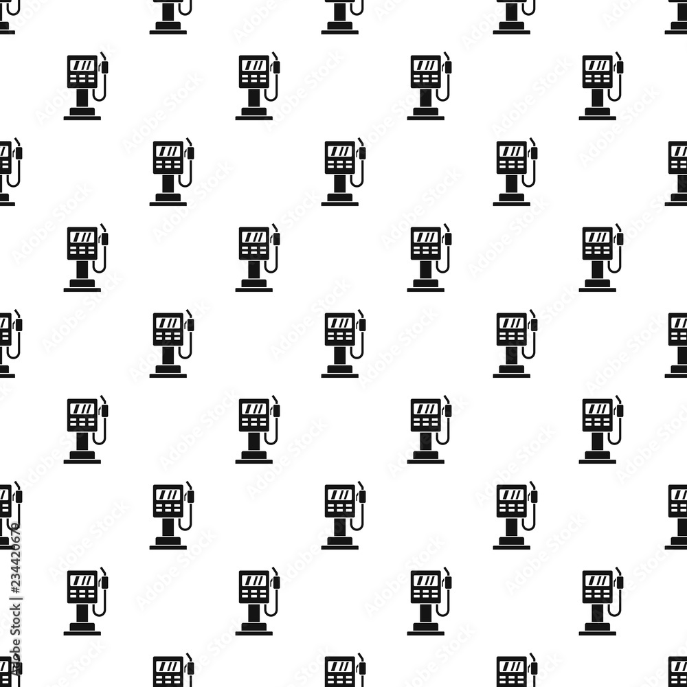 Poster fuel pump station pattern seamless vector repeat geometric for any web design