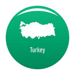 Turkey map in black. Simple illustration of Turkey map vector isolated on white background