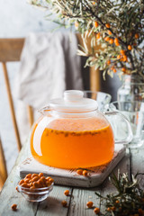 Healthy sea buckthorn tea