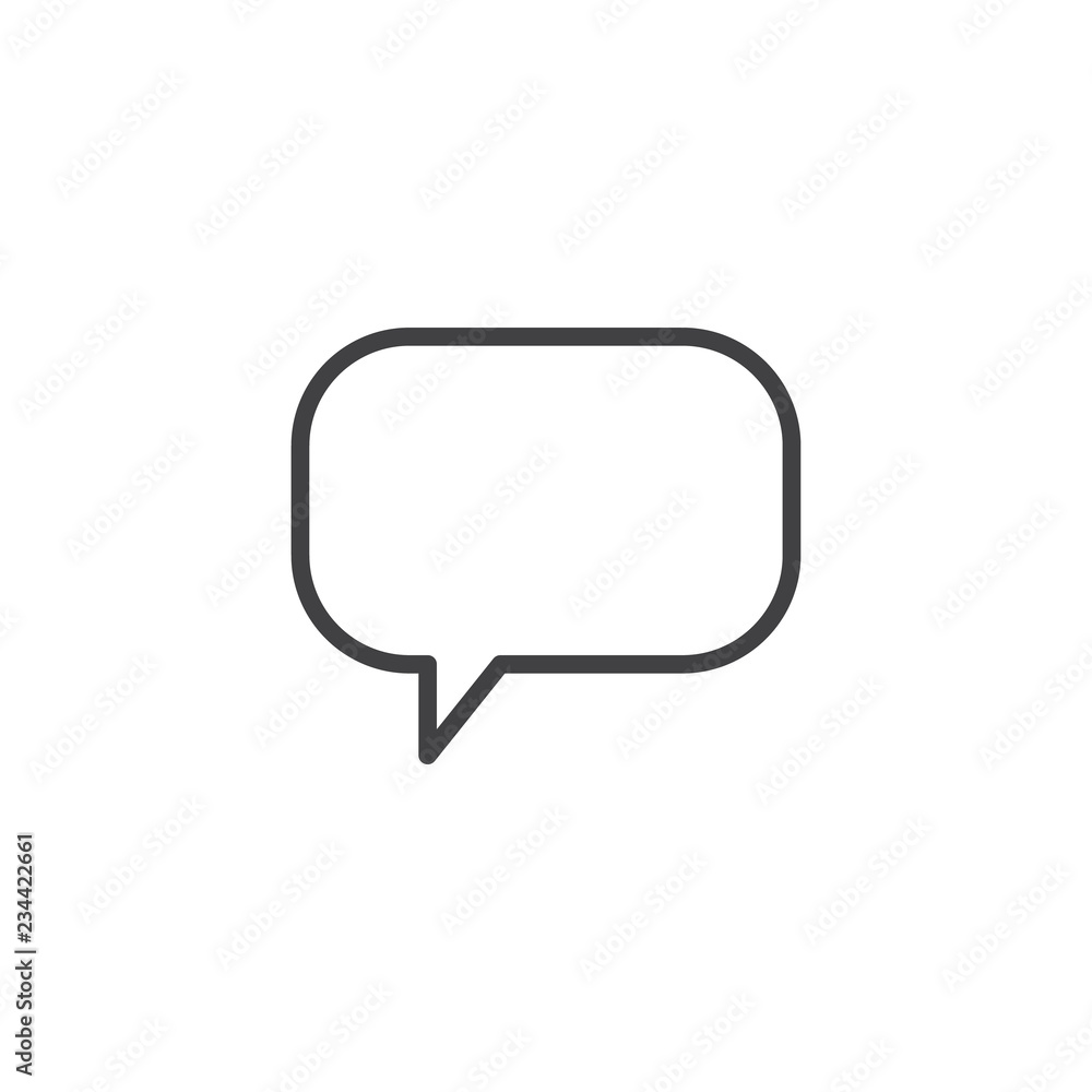 Poster square speech bubbles outline icon. linear style sign for mobile concept and web design. chat dialog